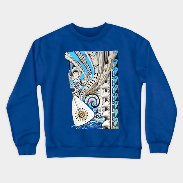 Vaa blue Crewneck Sweatshirt by Havai'iART&WOOD
